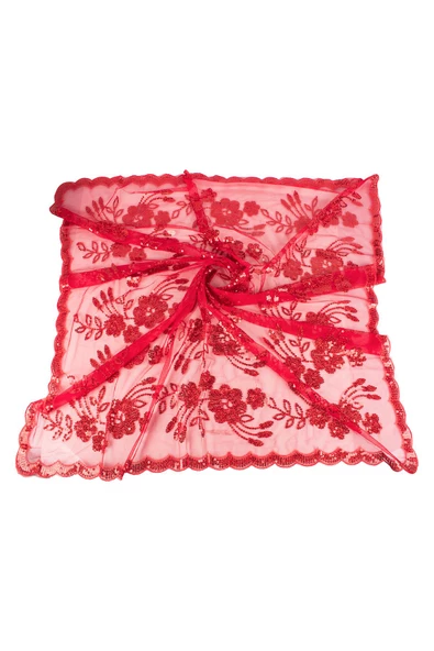 Kına Atölyesi Kına Örtüsü Pullu Kırmızı Gelin Duvağı - Resim 5