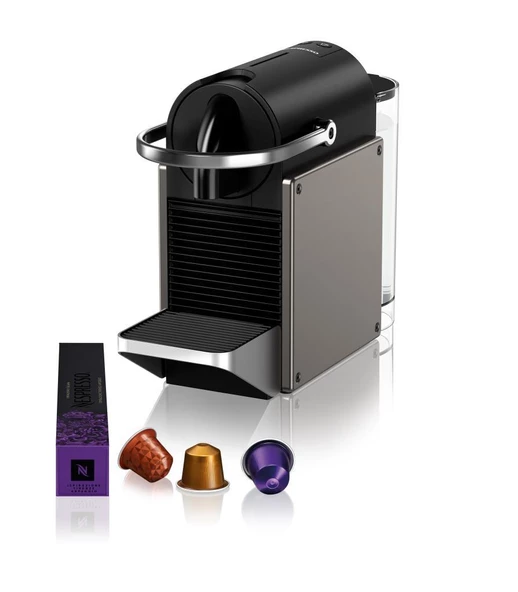 Nespresso C62 Yenilenmiş Pixie Titan Kahve Makinesi,Gri