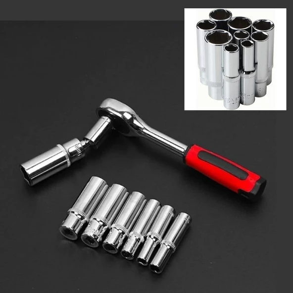 Germany 53 Parça 14 Cırcırlı Lokma Anahtar Takımı Bits Uç Seti E148 - 3