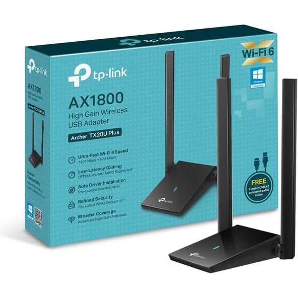 TP-Link Archer TX20U Plus 1800 Mbps Kablosuz Ağ Adaptörü