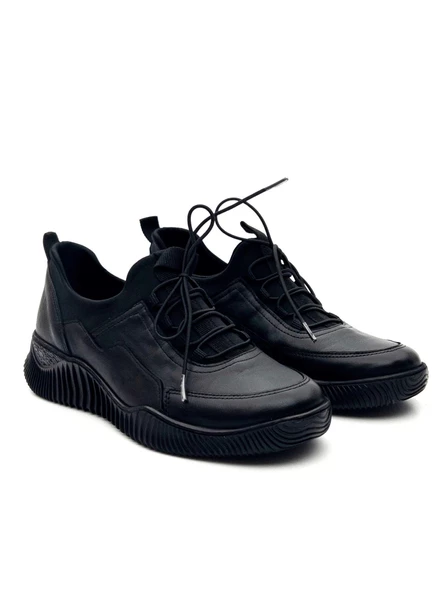 Venüs 1953831K Kadın Hakiki Deri Streç Bağ Kalın Taban Günlük Ayakkabı - 2