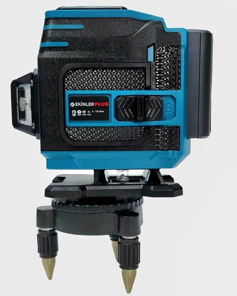 Plus Çift Akülü 12 Köşe 360° 58Vf Otomatik Hizalamalı Lazer Metre (Mavi) EEA302 (B) - 2