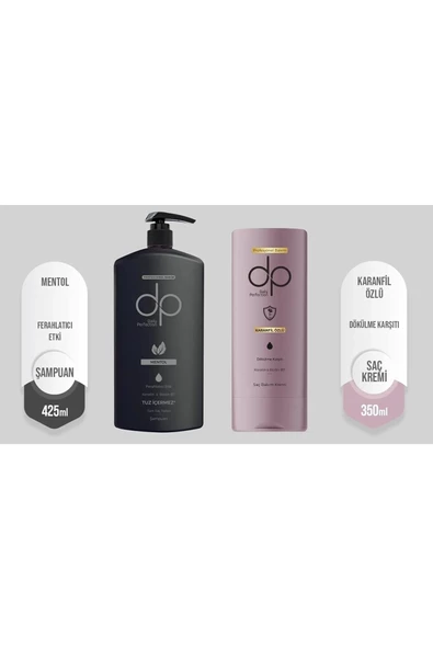 DP Daily Perfection Şampuan Mentol 425 ml +Karanfil Özlü Saç Bakım Kremi 350 ml