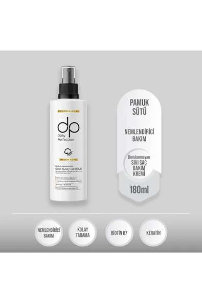 dp Daily Perfection Pamuk Sütü Durulanmayan Sıvı Saç Bakım Kremi 180 ml