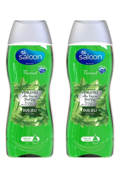 Saloon Thermal Yenileyici Duş Jeli Aloe Vera & Yeşil Çay 450 Ml x 2 adet