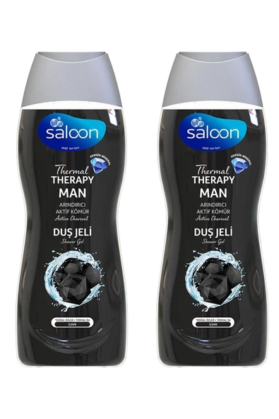 Saloon Thermal Therapy Man Duş Jeli Aktif Kömür 450 Ml x 2 adet