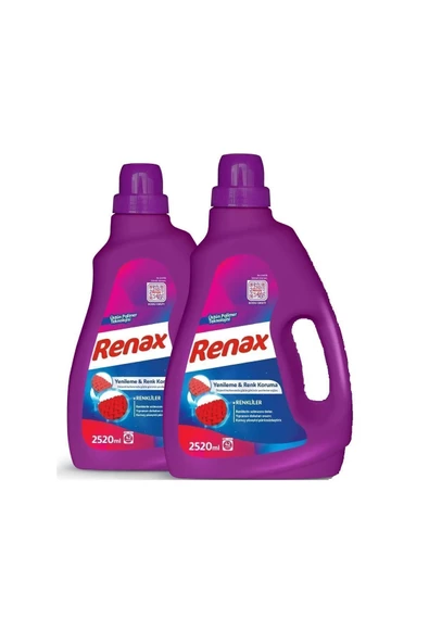 RENAX Sıvı Çamaşır Deterjanı Renkliler 2520 ml x 2 Adet