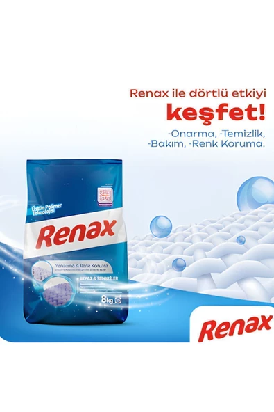 RENAX Yerli Malı Beyaz Ve Renkliler Için Matik Deterjan 8 Kg