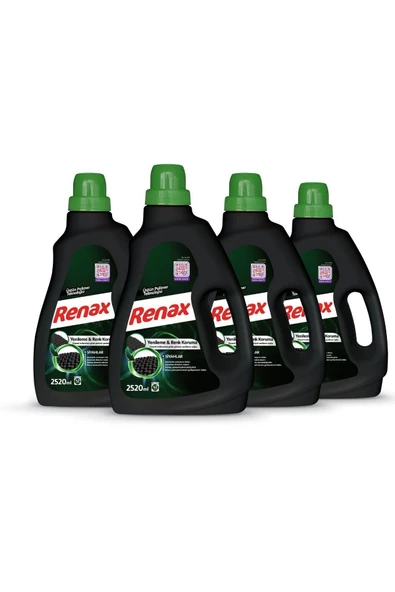 RENAX Sıvı Çamaşır Deterjanı Siyahlar 2520 ml - 4 Lü Paket