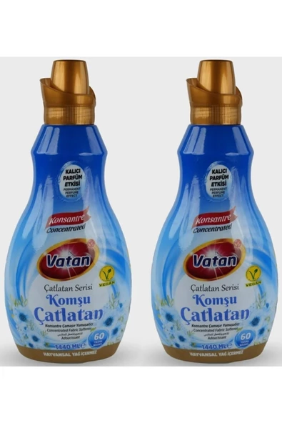 Vatan Konsantre Çamaşır Yumuşatıcı Komşu Çatlatan 1.440 ml X 2 Li