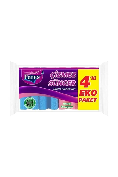 Parex Çizmez Sünger Oluklu 4lü (eko Paket)