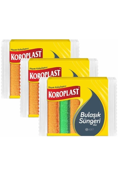 Koroplast Düz Bulaşık Süngeri 5 Li X 3 Adet