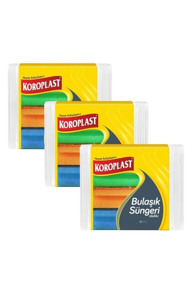 Koroplast Oluklu Bulaşık Süngeri 8 li x 3 Paket