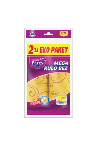 Parex Mega Rulo Temizlik Bezi 2'li Eko Paket