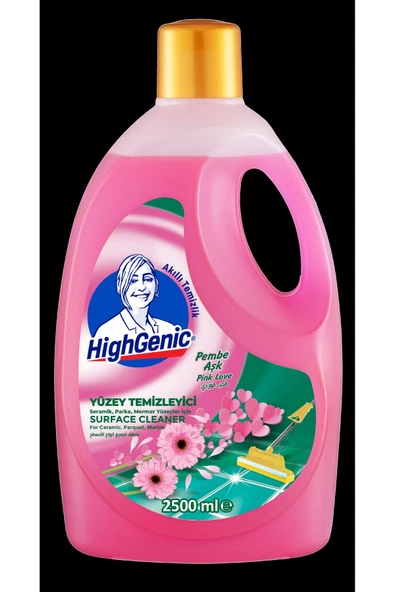 Highgenic Genel Yüzey Temizleyici Pembe Aşk 2500 ml