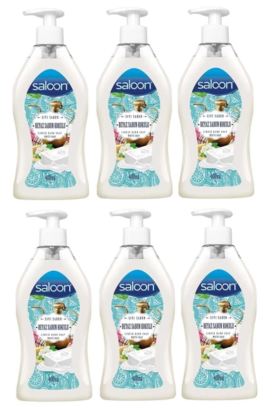 Saloon Sıvı Sabun Beyaz Sabun Kokulu 400 Ml 6'lı