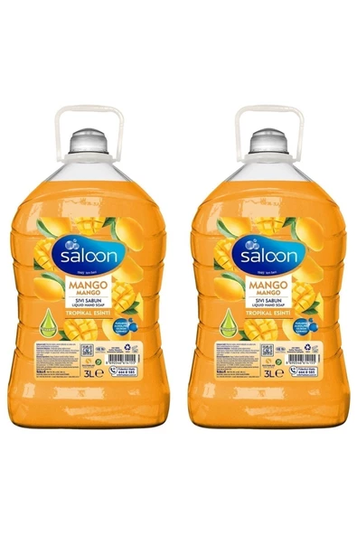 Saloon Sıvı Sabun Taze Mango 3 L x 2 adet