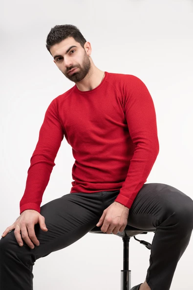 SLİMFİT ÖRGÜ ERKEK TRİKO KAZAK - 4