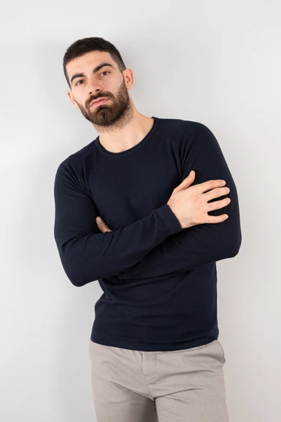 SLİMFİT ÖRGÜ ERKEK TRİKO KAZAK - 6