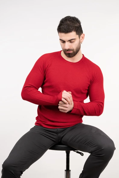 SLİMFİT ÖRGÜ ERKEK TRİKO KAZAK - 5