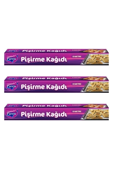 Parex 3 Adet Pişirme Kağıdı 8 Mt.