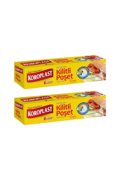 Koroplast Buzdolabı Poşeti Kilitli Küçük Boy 19x25 Cm 12 Adet - 2'li