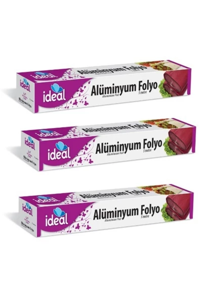 Koroplast Ideal Alüminyum Folyo 5 Metre 3 Adet