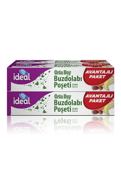 İdeal Buzdolabı Poşeti Orta Boy Avantajlı Paket 80'li