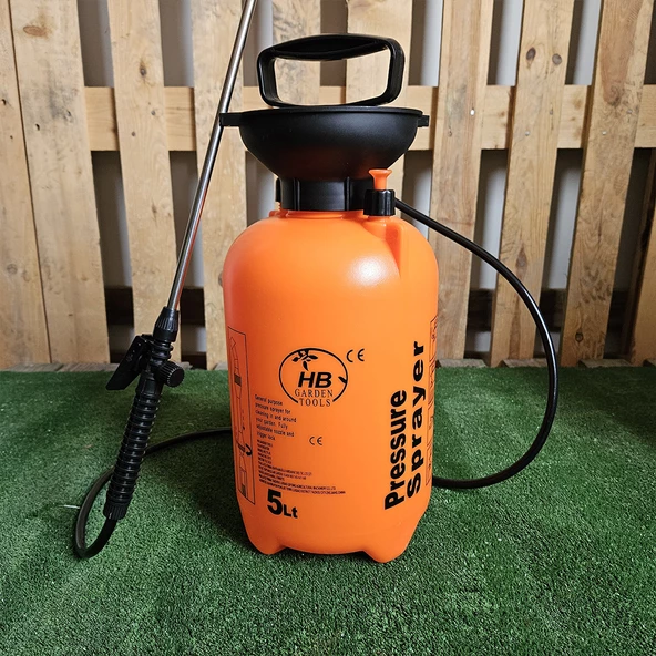 HB GARDEN TOOL 5 LT BASINÇLI İLAÇLAMA POMPASI MEKANİK ASKILI PÜSKÜRTME İLAÇ VE DEZENFEKTE POMPASI - 3