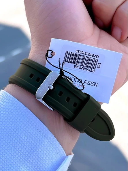 U.S.POLO ASSN Silikon Kordon 5 Atm Suya Dayanıklı Spor Erkek Kol Saati USPA.1029.B05 - Resim 4