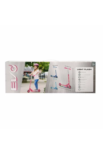 Sunman Evo 2 Tekerlekli Flash Işıklı Pembe Scooter 1437765 - Resim 2