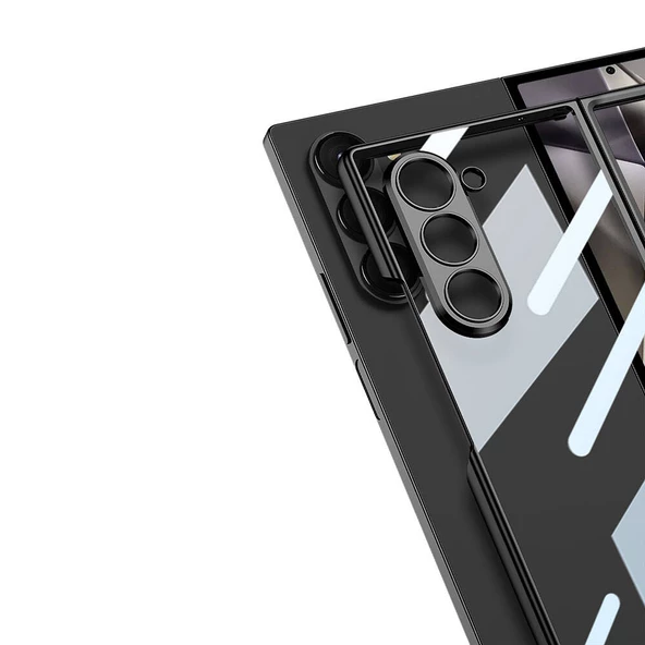 Galaxy Z Fold 6 Kılıf  Full Camlı Kıpta Kapak - 9