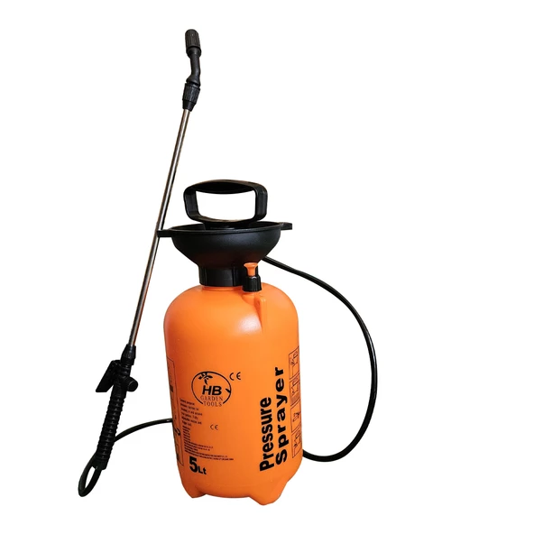 HB GARDEN TOOL 5 LT BASINÇLI İLAÇLAMA POMPASI MEKANİK ASKILI PÜSKÜRTME İLAÇ VE DEZENFEKTE POMPASI - 4