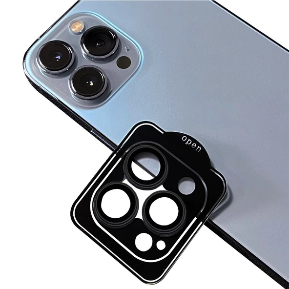 Apple iPhone 14 Pro Max  CL-11 Safir Parmak İzi Bırakmayan Anti-Reflective Kamera Lens Koruyucu