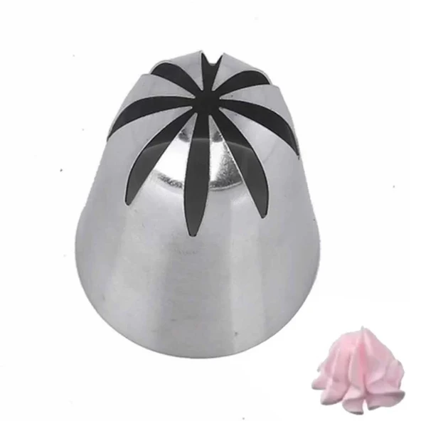 Büyük Boy Kapalı Yıldız 8 Diş Krema Duyu 36x6x48 Mm | İthal Krema Torbası Hediye (DY-904) - 2