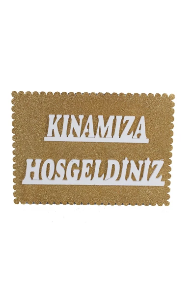 Kına Atölyesi Kınamıza Hoşgeldiniz Köpüklü Strafor Yazı - 4