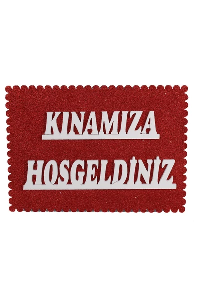 Kına Atölyesi Kınamıza Hoşgeldiniz Köpüklü Strafor Yazı - 2
