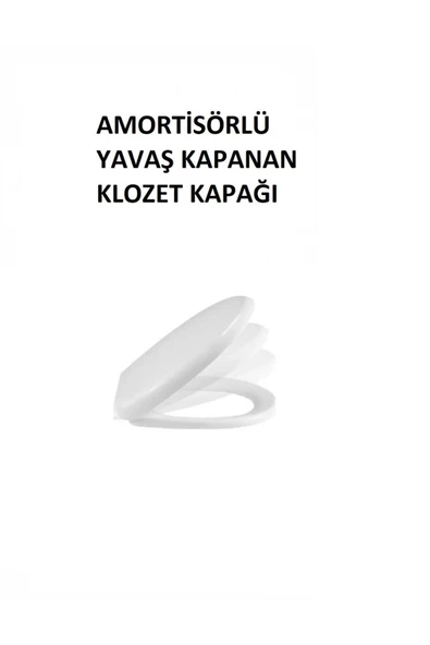 ELİTRA Amortisörlü Frenli Yavaş Kapanan Klozet Kapağı Amortisörlü Kapak - 2