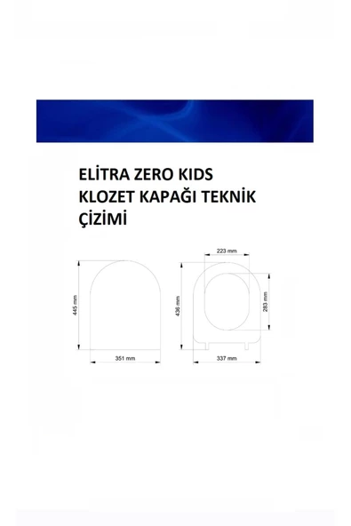 ELİTRA Elitra Kids Trend Sessiz Yavaş Kapanan Yetişkin Çocuk Adaptörlü Klozet Kapağı - 3