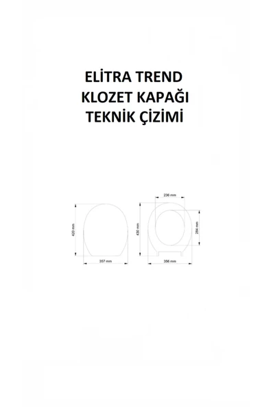 ELİTRA Trend Yavaş Kapanır Üstten Sıkmalı Klozet Kapak - 2