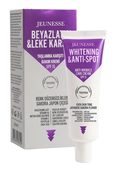 Jeunesse Beyazlatıcı&Leke&Yaşlanma Karşıtı Spf 15 Yüz Bakım Kremi 50 ml