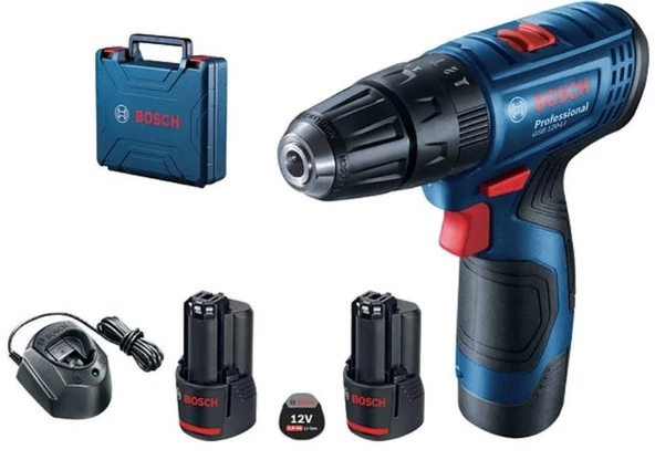 Bosch Gsb 120-Lı Profesyonel 12 Volt 2,0 Ah Çift Akülü Darbeli Delme Vidalama