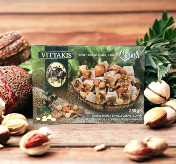 Vittakis Damla Sakızlı Çeşnili Lokum 250 gr