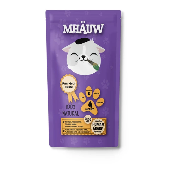 Mhauw Yürekli Kedi Maması 100 gr