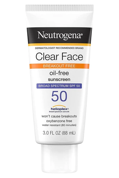 Neutrogena Clear Face SPF50 Yüz İçin Yağsız Güneş Kremi 88ML