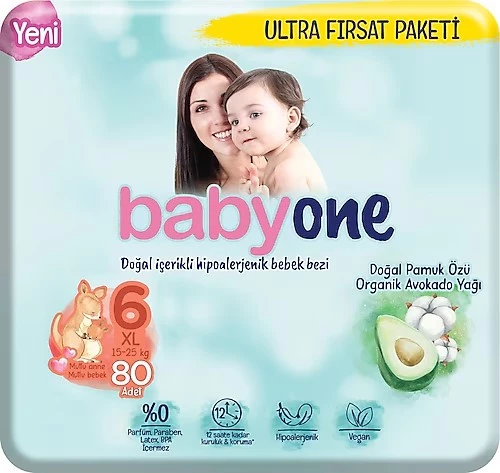 Babyone 6 Numara XL 80'li Bebek Bezi