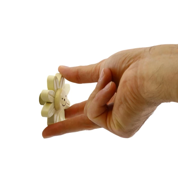 Plastik Papatya Gülücüklü Aytaşı Krem Mobilya Çoçuk Odası Dolabı Kapak Kulpu Çekmece Kulbu 1 ADET - 4