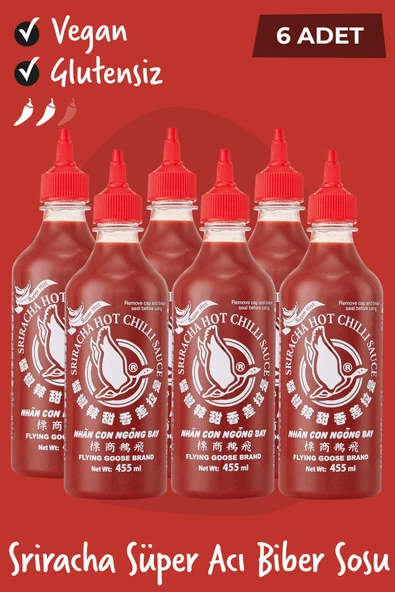 Flying Goose Sriracha Süper Acı Chilli Biberi Sosu 455ML 6 Adet