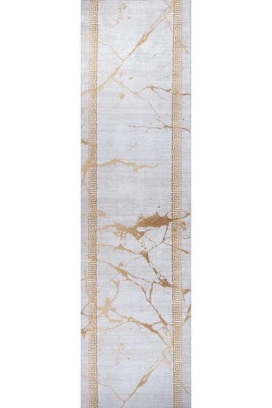 Bianca Vl Eco Dijital Baskı Makinada Yıkanabilir Kaymaz Taban Dekoratif Halı Krem-gold - 3