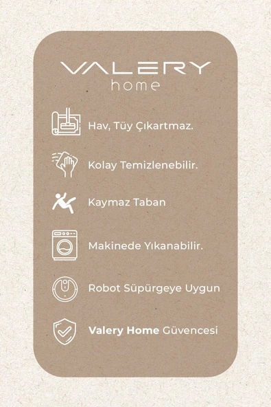 Karen Vl Makinada Yıkanabilir Dayanıklı Kaymaz Taban Antialerjik Halı Mermer Siyah Blok - 6